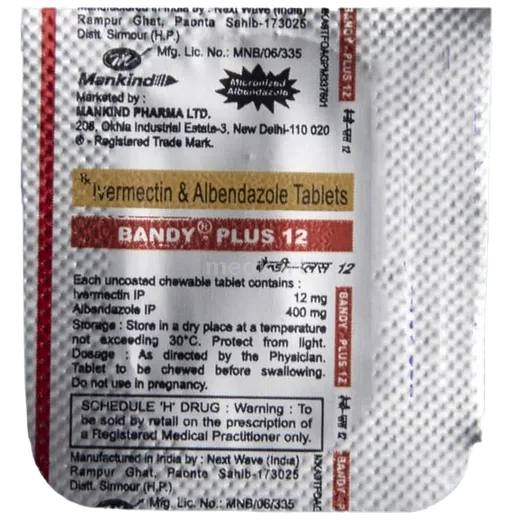 bandy plus 12mg tablet 1's
